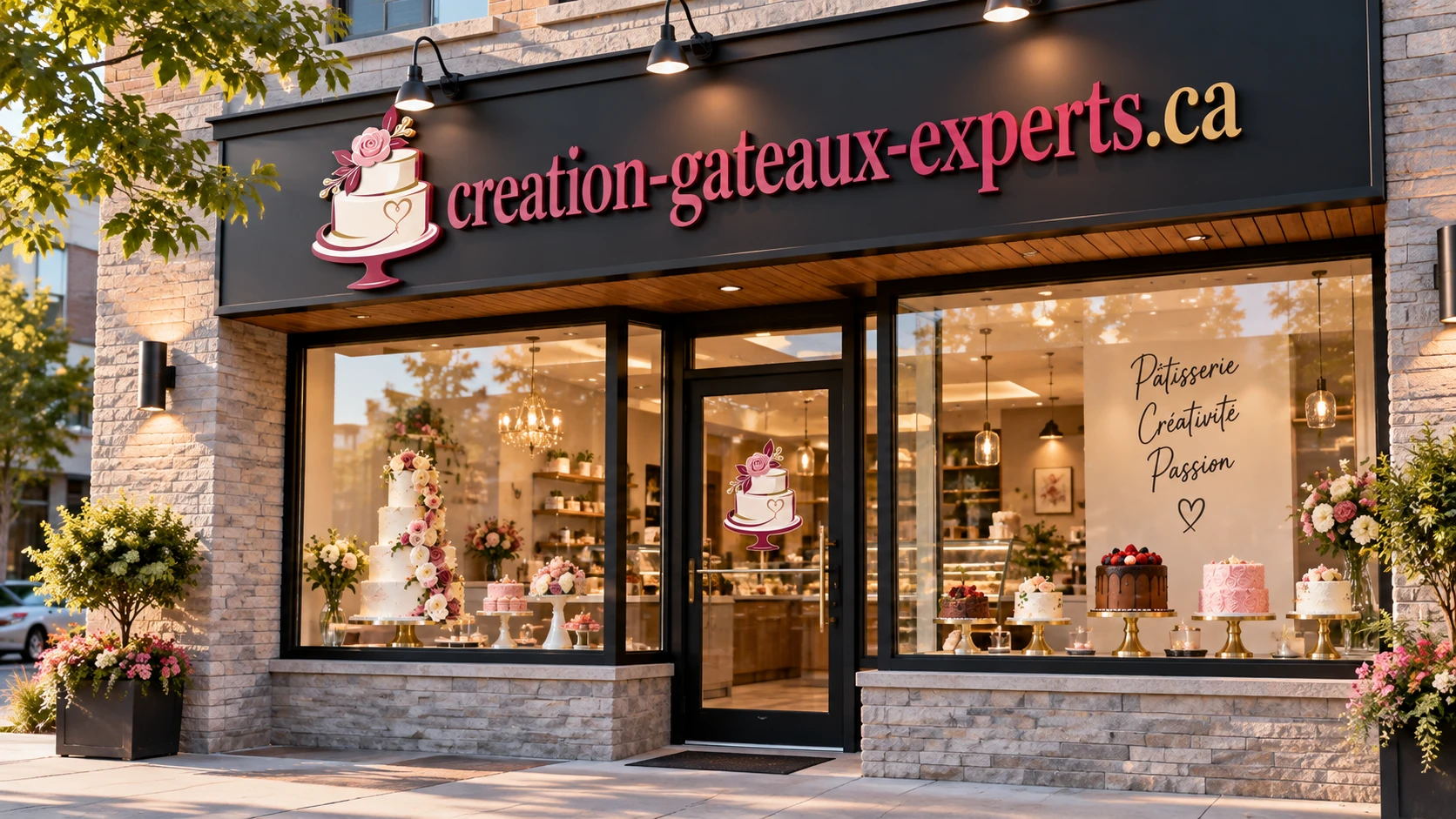 Boutique et vitrine de créations pâtissières